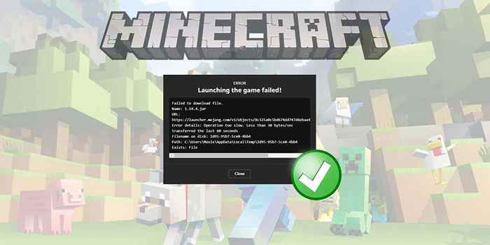 5 Beste Möglichkeiten zur Behebung von “Download -Datei wurden nicht heruntergeladen. Der Dateiinhalt unterscheidet sich Fehler in Minecraft 