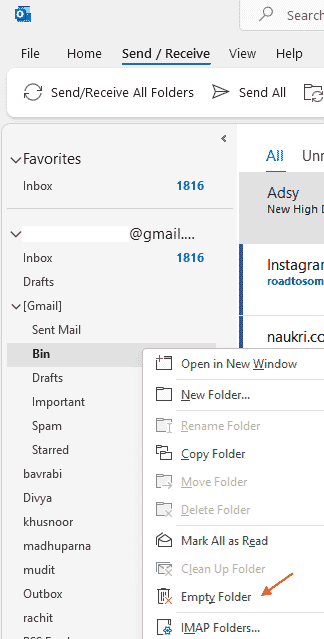 Não é possível excluir e -mails do Outlook no Windows 11/10 correção