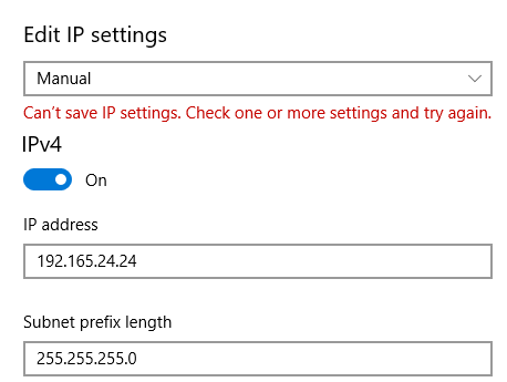 Betulkan tidak dapat menyimpan ralat tetapan ip di Windows 10/11