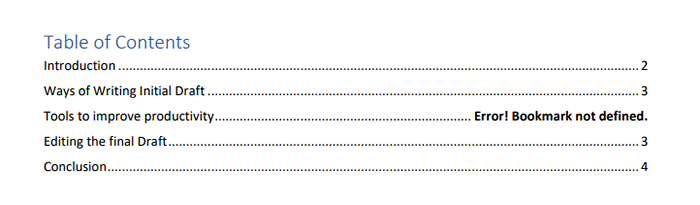 Arreglar error! Marcador no definido en MS Word