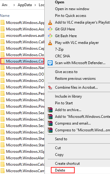 Arreglar las aplicaciones desinstaladas aparecen en la búsqueda de Windows