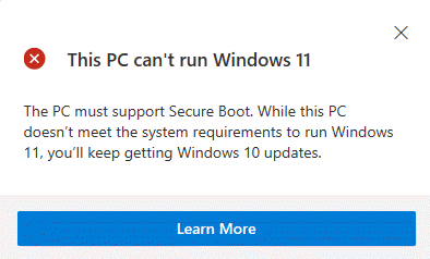 Como corrigir este PC não pode executar o erro do Windows 11