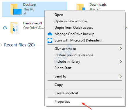 Como mudar as pastas padrão do sistema (como desktop ou downloads) para outra unidade no Windows 10