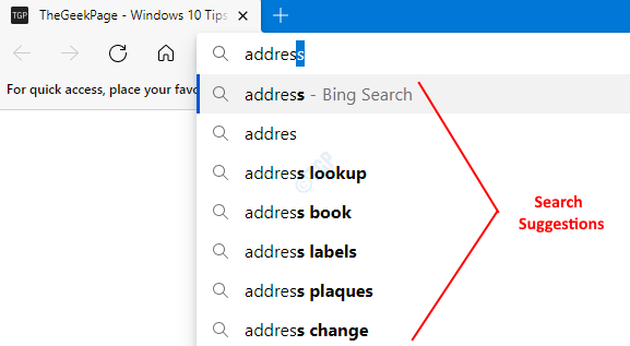 Comment désactiver les suggestions de recherche dans Microsoft Edge
