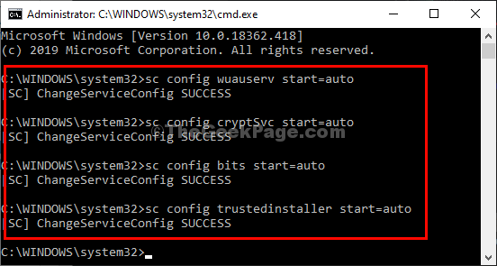 Oczekujący status instalacji w poprawce systemu Windows 10