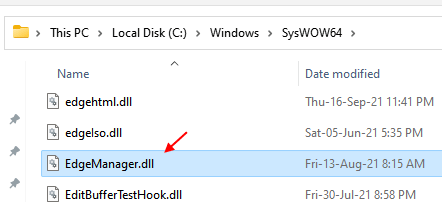 Wykonanie kodu nie może kontynuować, ponieważ EdgeGdi.DLL nie znaleziono naprawy
