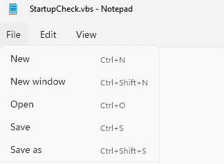 Exécution de l'hôte du script Windows.Erreur VBS sur le correctif de démarrage