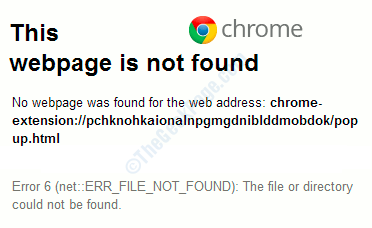 Error 6 (neterr_file_not_found) Google Chrome Error Fix