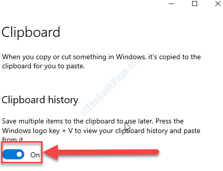 Betulkan sejarah papan klip tidak berfungsi di Windows 10
