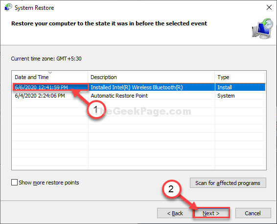 Fix- System Restore gagal saat memulihkan direktori dari titik pemulihan