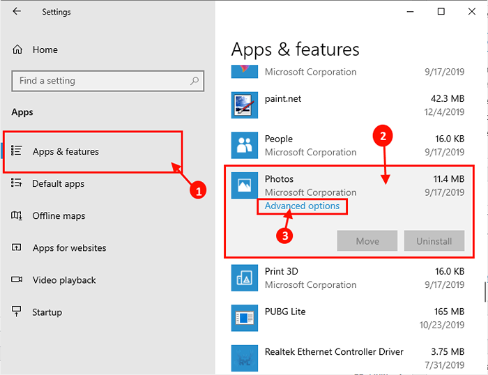 Correction de l'application Windows Photos ne fonctionne pas dans Windows 10/11