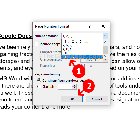 Comment ajouter des numéros de page en romain, arabe et anglais dans le même mot document