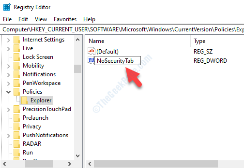 Cómo eliminar la pestaña Security de File Explorer en Windows 10