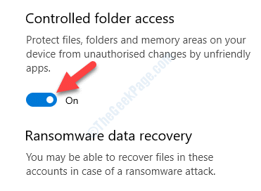 Cara mengaktifkan perlindungan ransomware di bek windows