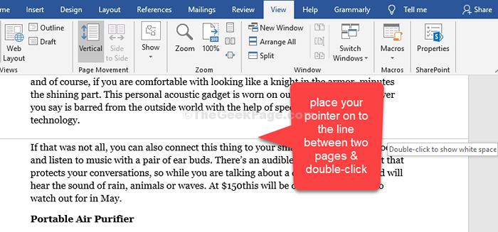 Áreas de cabeçalho e rodapé resolvidos ausentes no documento do Word