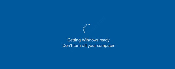Windows 10 PC terjebak di “Mendapatkan Windows Siap, Jangan Mati Komputer Anda”