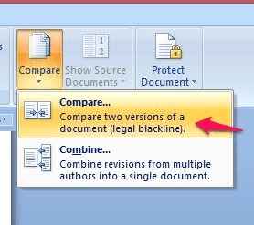 Compare e combine documentos no Microsoft Word