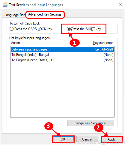 Fix Caps Lock adalah masalah macet di windows 10