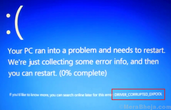 Corrige el error de controlador_corrupted_expeol en Windows 10