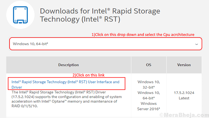 Layanan Fix- Intel Rapid Storage Technology (RST) tidak berfungsi