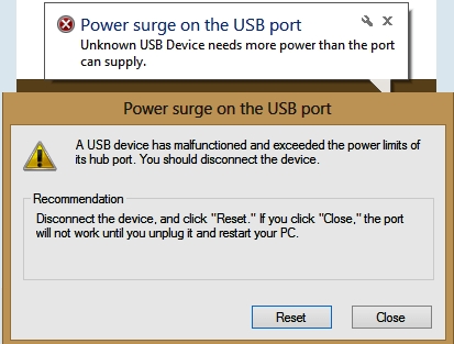 Correction de la surtension d'alimentation sur le port USB dans Windows 10/11