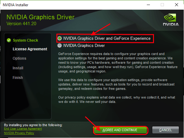 Arreglar 'algo salió mal. Intente reiniciar el error de GeForce Experience 'en Windows 10