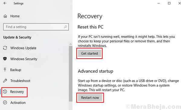 Restaurar el sistema de corrección no funciona en Windows 10