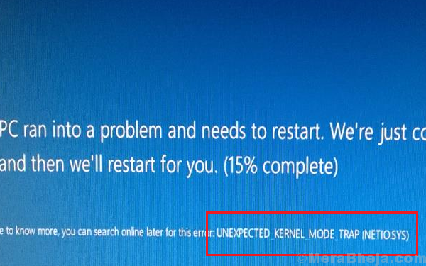 Corrige un error inesperado_kernel_mode_trap en Windows 10