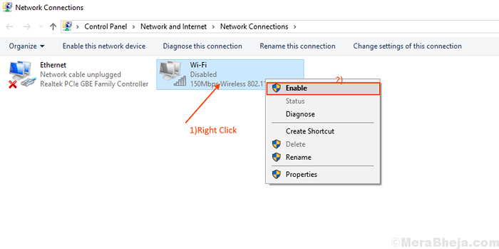La red WiFi de corrección no es visible en Windows 10/11