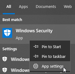 Naprawiono nową aplikację, aby ją otworzyć podczas otwierania Windows Defender