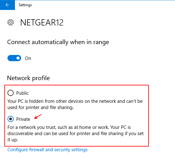 So wechseln Sie von öffentlich zum privaten Netzwerkprofil in Windows 10