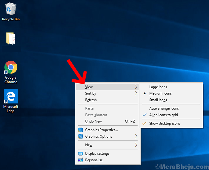 So ändern Sie die Größe der Desktop -Symbole in Windows 10