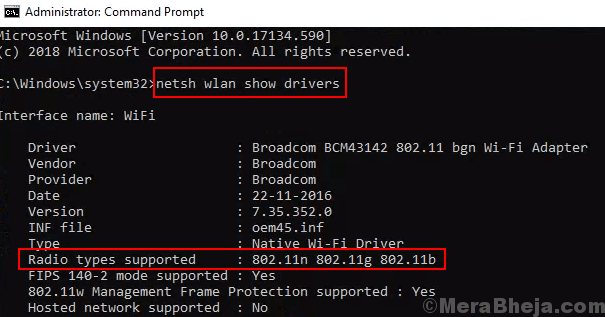 So überprüfen Sie, ob Ihr Laptop 2 unterstützt.4GHz oder 5 GHz in Windows 10/11