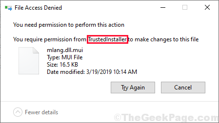 Cómo eliminar archivos protegidos por TrustedInstaller en Windows 10