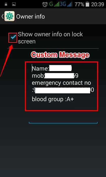 Como exibir informações de contato na tela de bloqueio do telefone Android