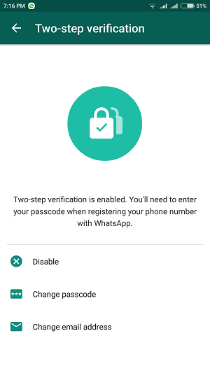 Cómo habilitar la verificación de dos pasos en WhatsApp