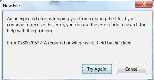 Cara Memperbaiki Ralat 0x80070522 Keistimewaan yang diperlukan tidak dipegang oleh pengguna
