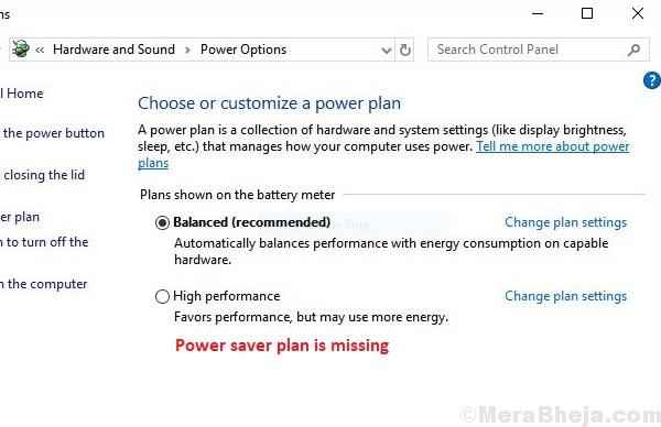 Comment restaurer les options de plan électrique manquant sur Windows 10