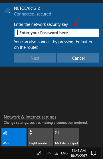 Tambahkan rangkaian WiFi secara manual dengan memasukkan nama di Windows 10