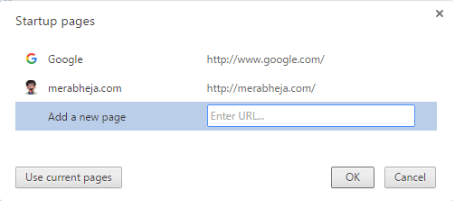 Otwórz określone strony internetowe na uruchomieniu Chrome/Mozilla/Edge