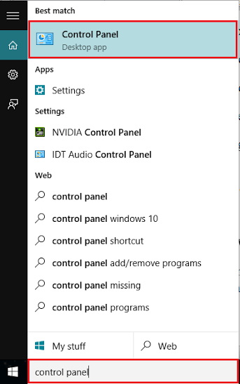 6 kaedah untuk membuka panel kawalan di Windows 10