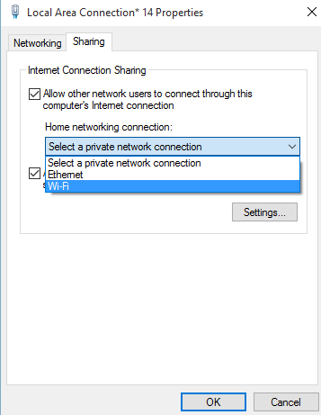 Crie conexão de internet ad hoc de wifi ad hoc no Windows 10