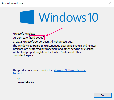 Descubra cuál es el número de compilación de su PC con Windows 10