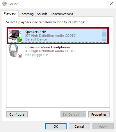 Correction de Windows 10 ne reconnaissant pas les écouteurs