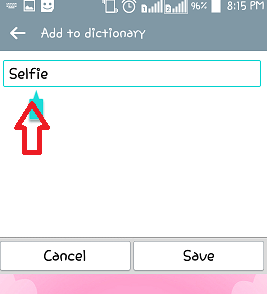 Cómo agregar una nueva palabra al diccionario de corrección automática de Android