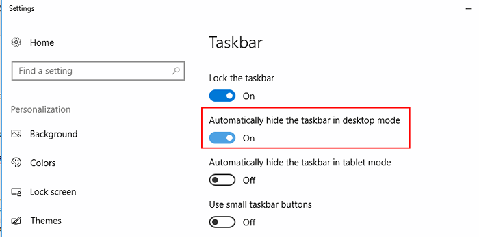 So automatischen Sie in 2 Schritten automatisch die Windows 10 -Taskleiste ausblenden Sie automatisch aus