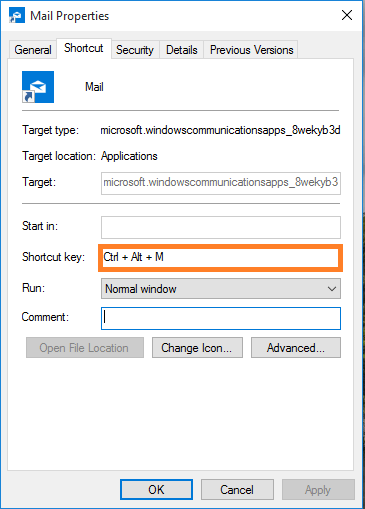 Cara membuat pintasan papan kekunci untuk membuka aplikasi di Windows 10