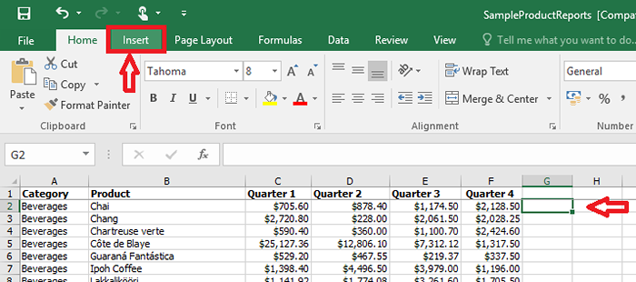 Como criar linhas de faísca no Excel 2016