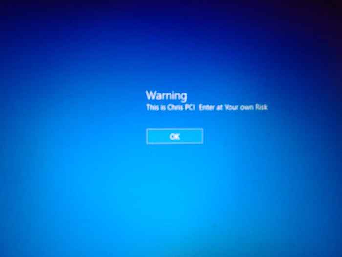 Cómo mostrar notificación personalizada en la pantalla de inicio de sesión de Windows 10