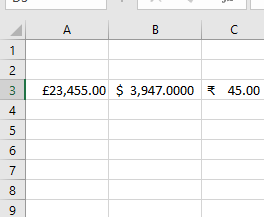 Cara memaparkan nombor sebagai mata wang dalam Excel 2016 pada Windows 10